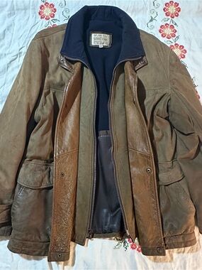 Vintage Lone Pine American Made Leather Jacket Sz40 Brown Suede Nubuck Rancher